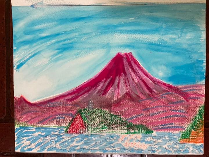 幻想絵画、空飛ぶ画家糸川裕志の富士山曼荼羅の水彩画アルバム
