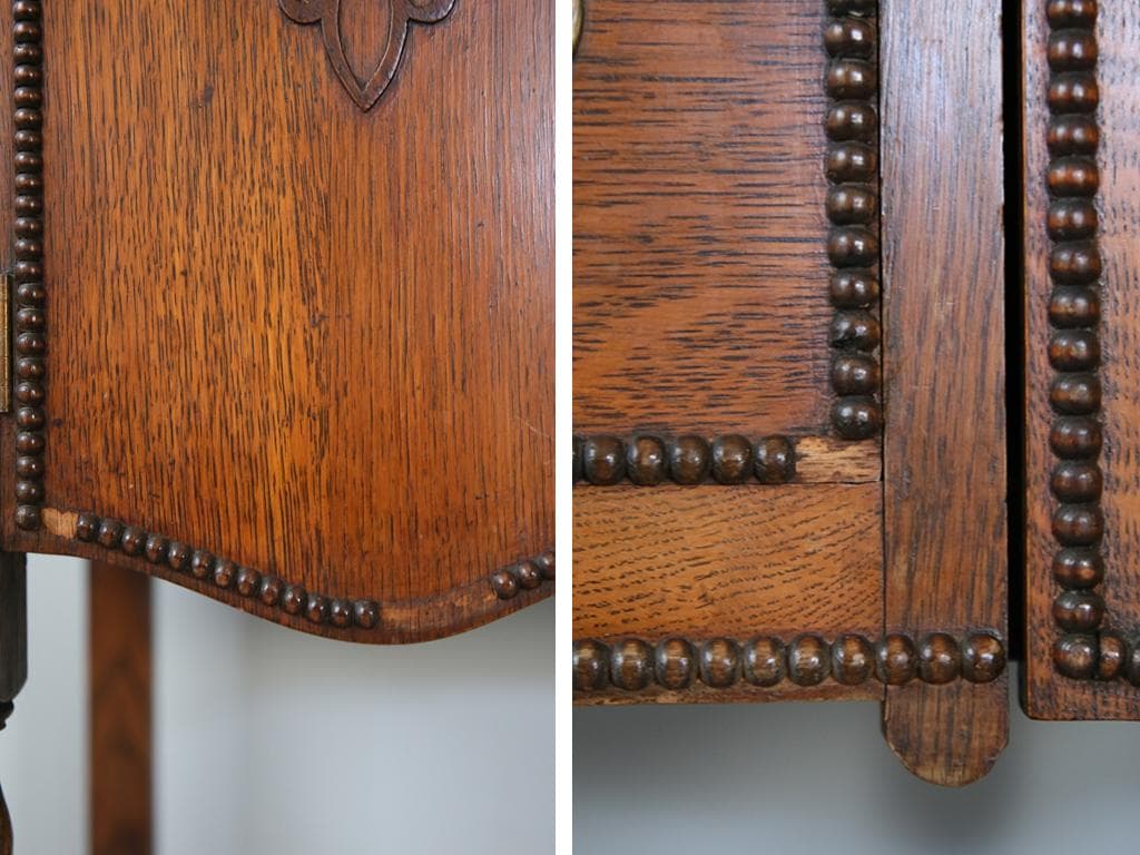 英国アンティーク木製サイドボード/キャビネット机テーブル/チェスト(91-149