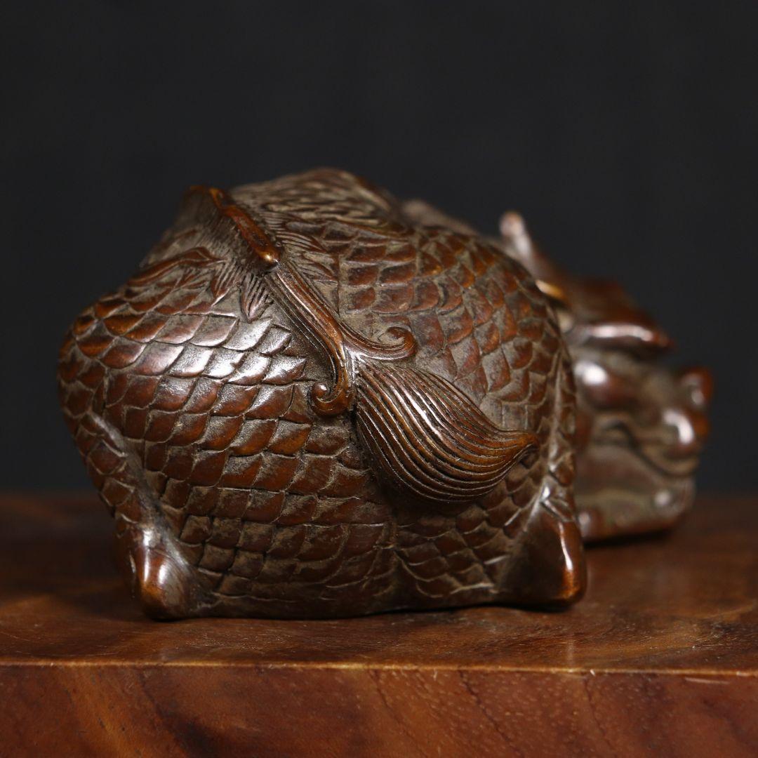 銅制 避水獣 家装飾 店舗 書房 置物開業 贈答品 マスコット 装飾品 工芸品