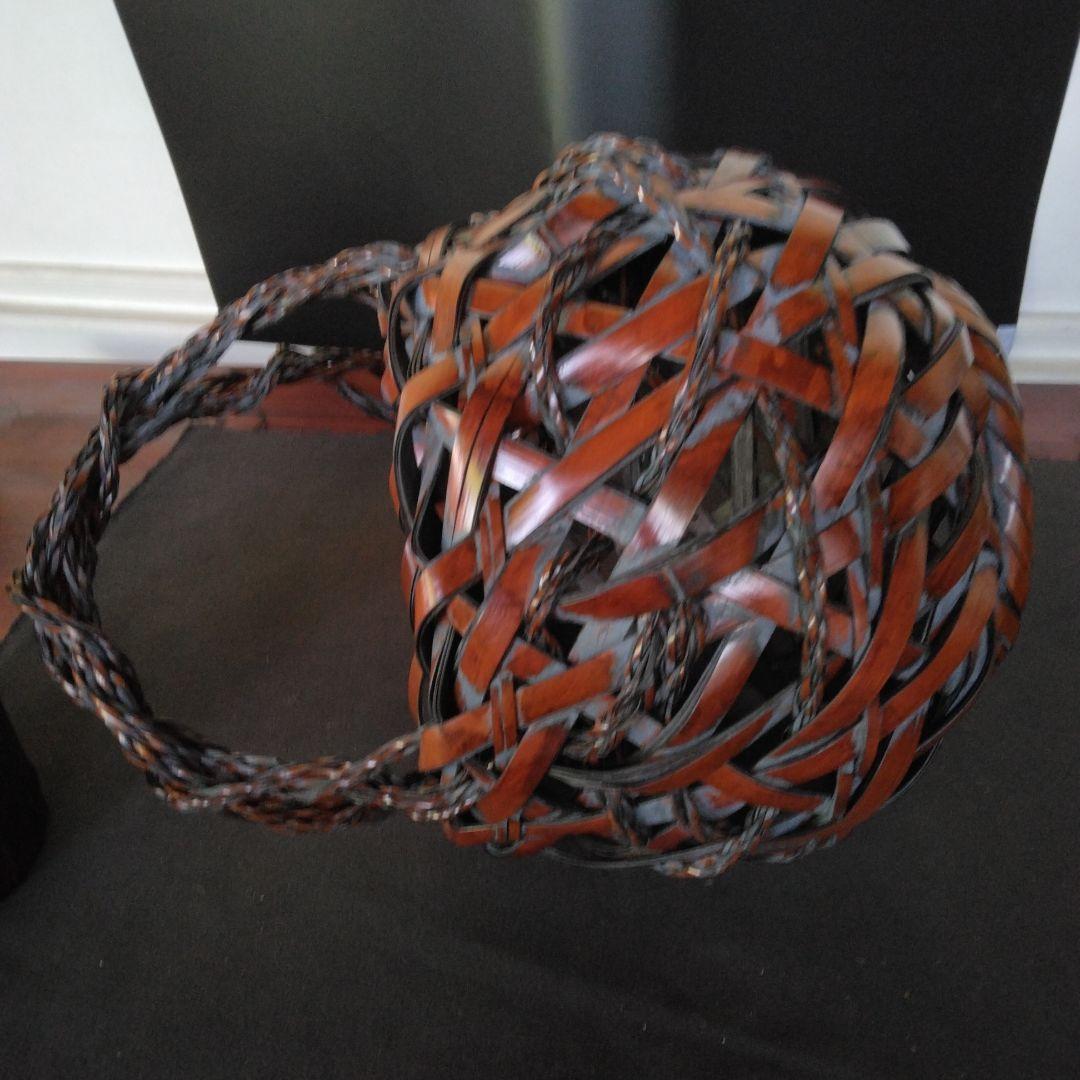 花籠　花入れ　竹細工　おとし付き