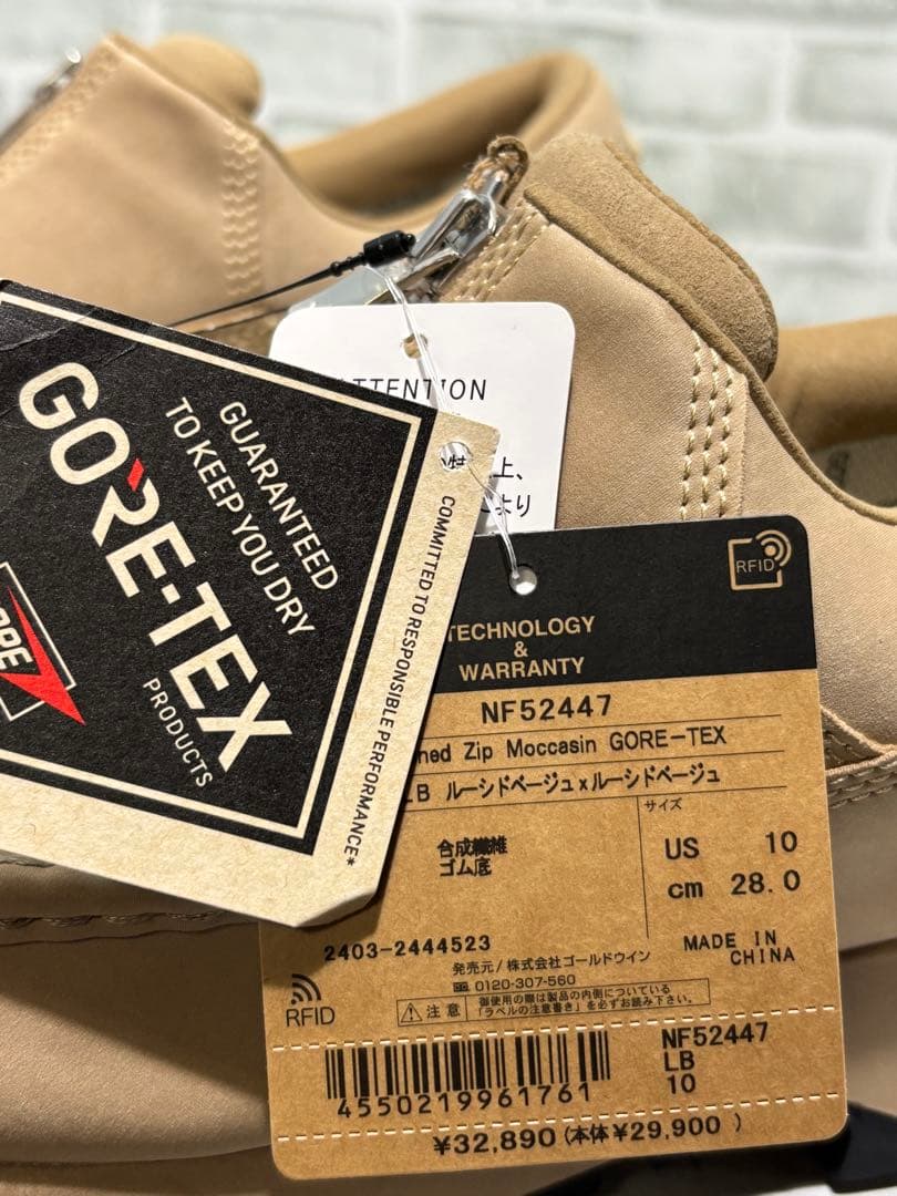 未使用　NORTHFACE ホーンド ジップ モカシン ゴアテックス