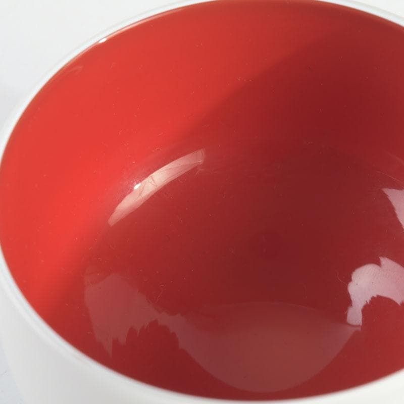 工芸ガラス　安田公子作　透硝子　切子杯　ぐい呑　共箱　V　9491