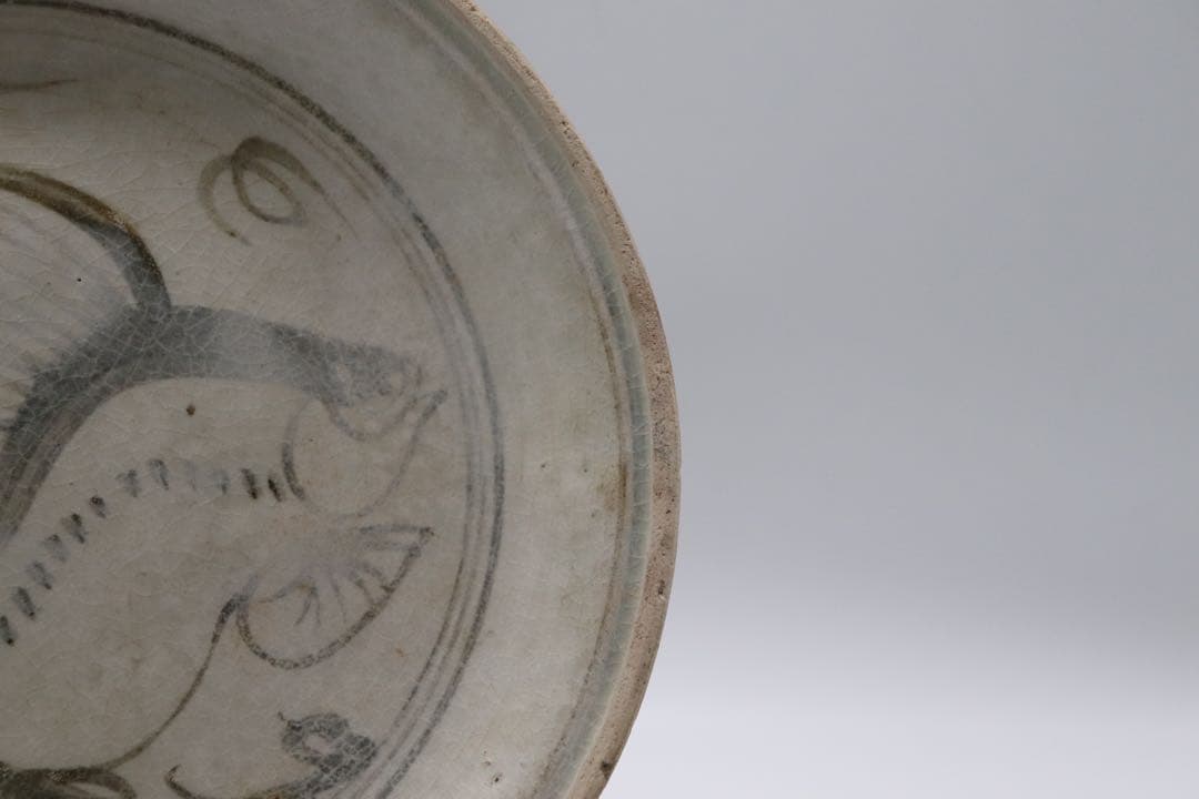 江戸　古伊万里　魚紋大皿　訳あり　送料込み1006