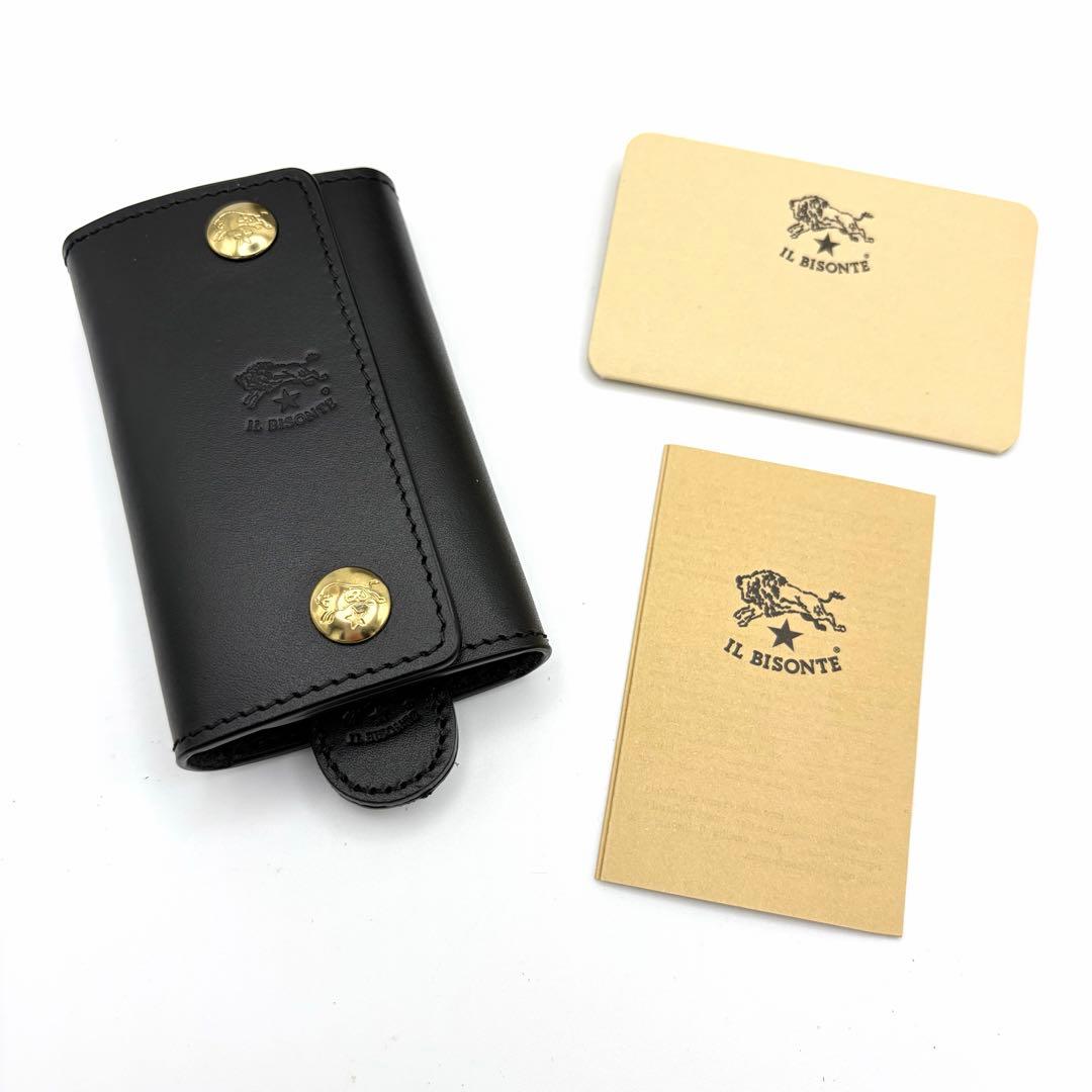 【新品未使用】IL BISONTE イルビゾンテ キーケース レザー ブラック