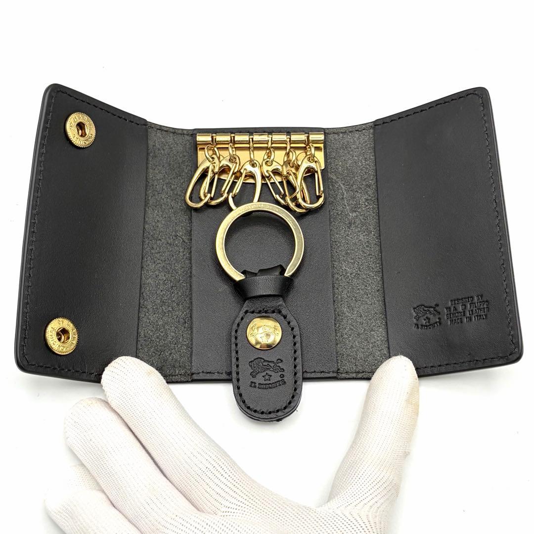 【新品未使用】IL BISONTE イルビゾンテ キーケース レザー ブラック