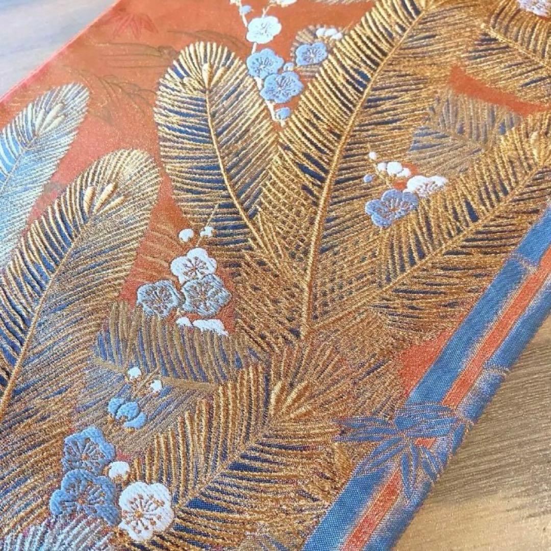 【美品】金彩 孔雀 松坂屋 生絹 訪問着 着物 フルセット スモールサイズ