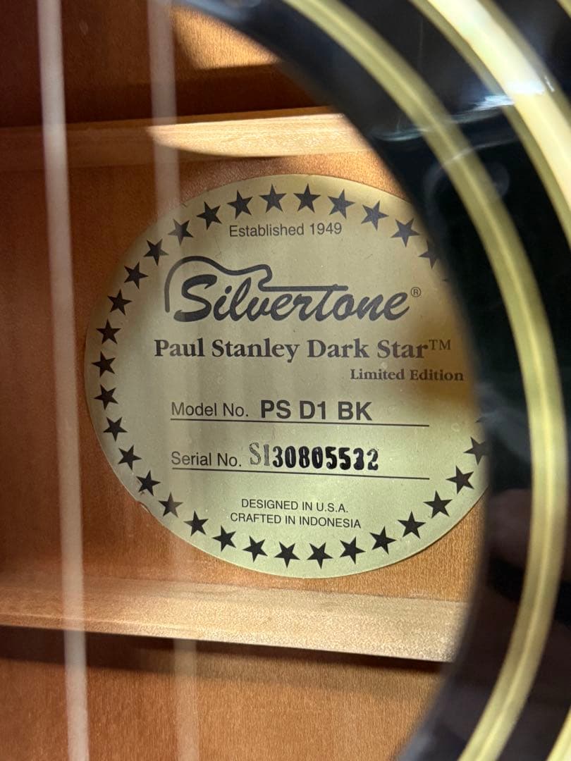 【希少】KISS ポール・スタンレー Silvertone PS D1 BK