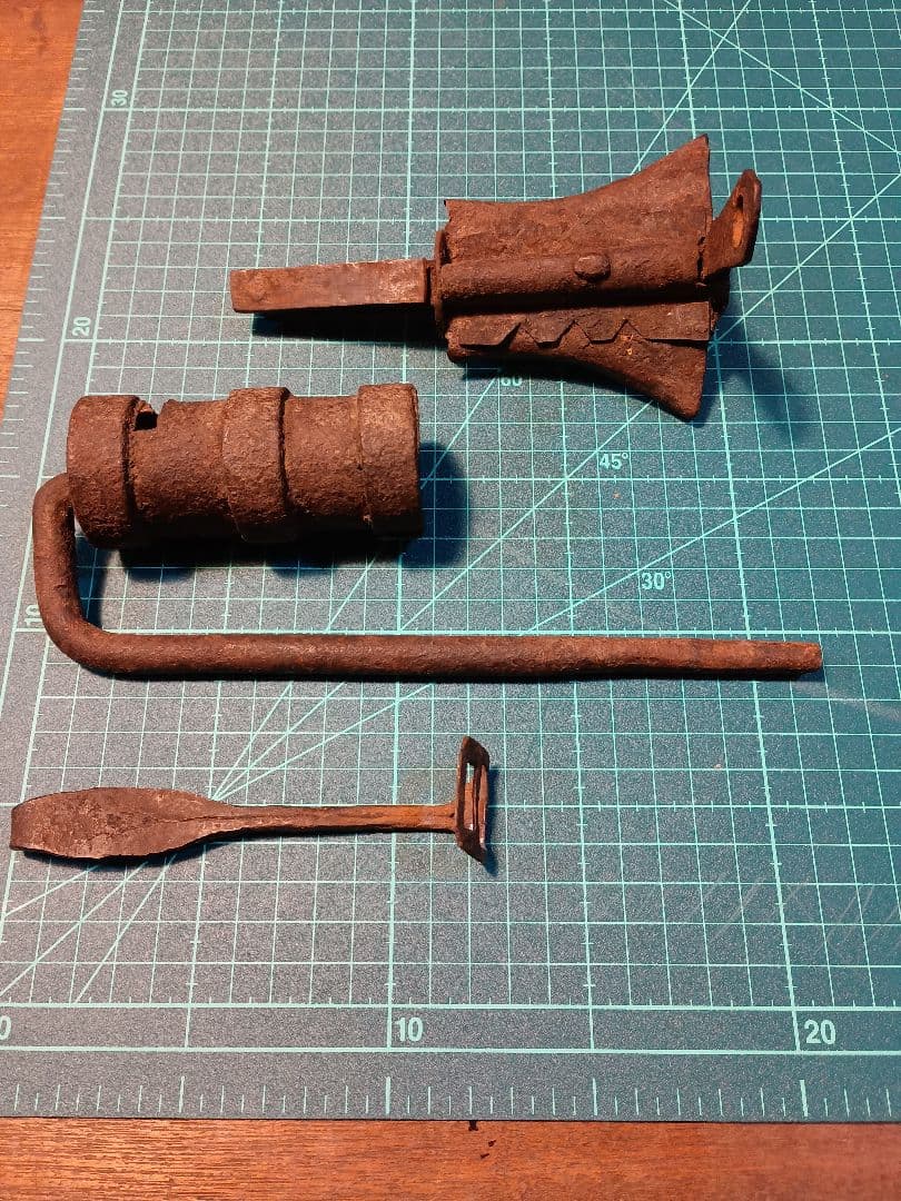 鉄製 海老錠 ２枚バネ