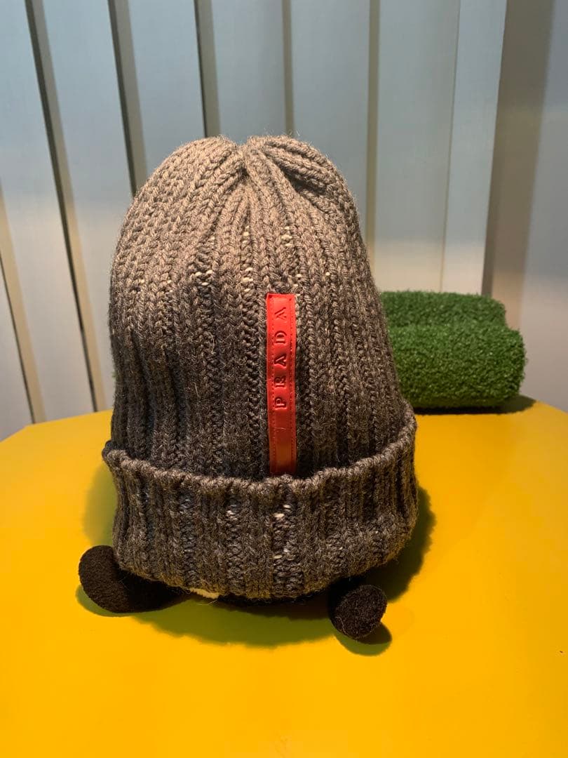 PRADA プラダ ニット帽 グレー メンズ レディース ユニセックス