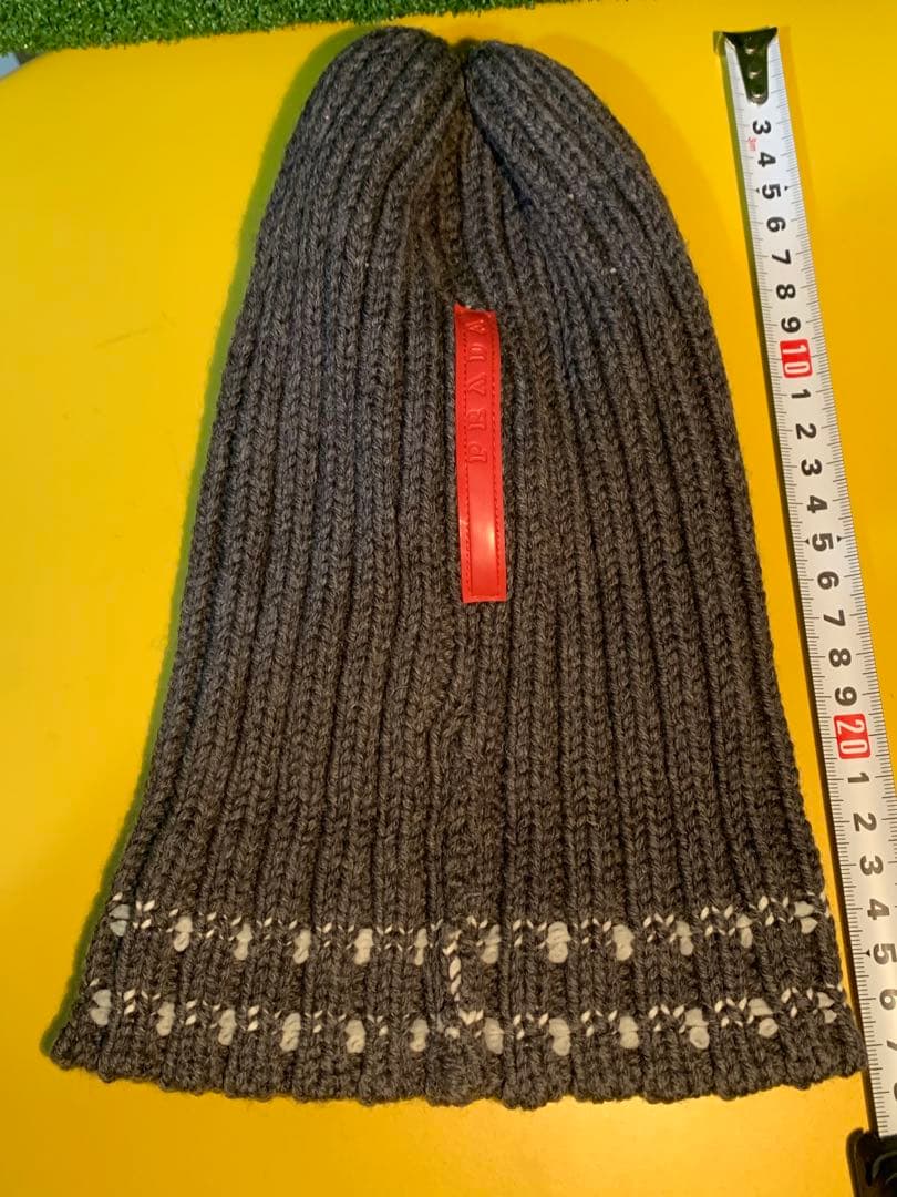 PRADA プラダ ニット帽 グレー メンズ レディース ユニセックス