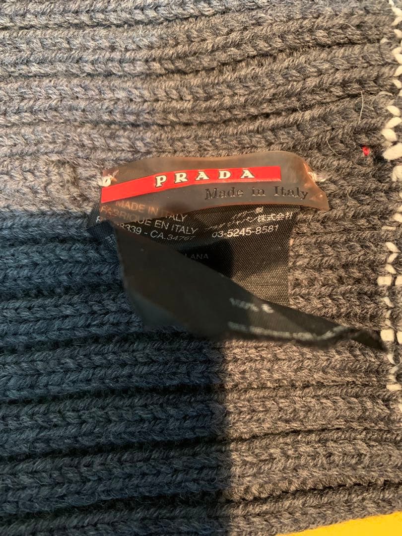 PRADA プラダ ニット帽 グレー メンズ レディース ユニセックス