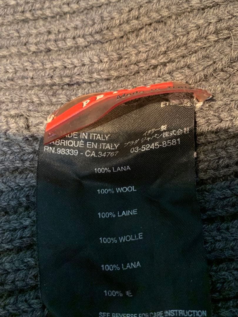 PRADA プラダ ニット帽 グレー メンズ レディース ユニセックス