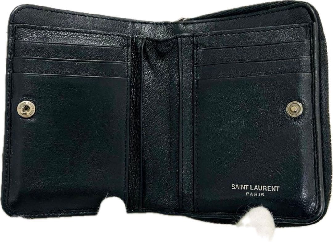 SAINT LAURENT 二つ折り財布 ブラック