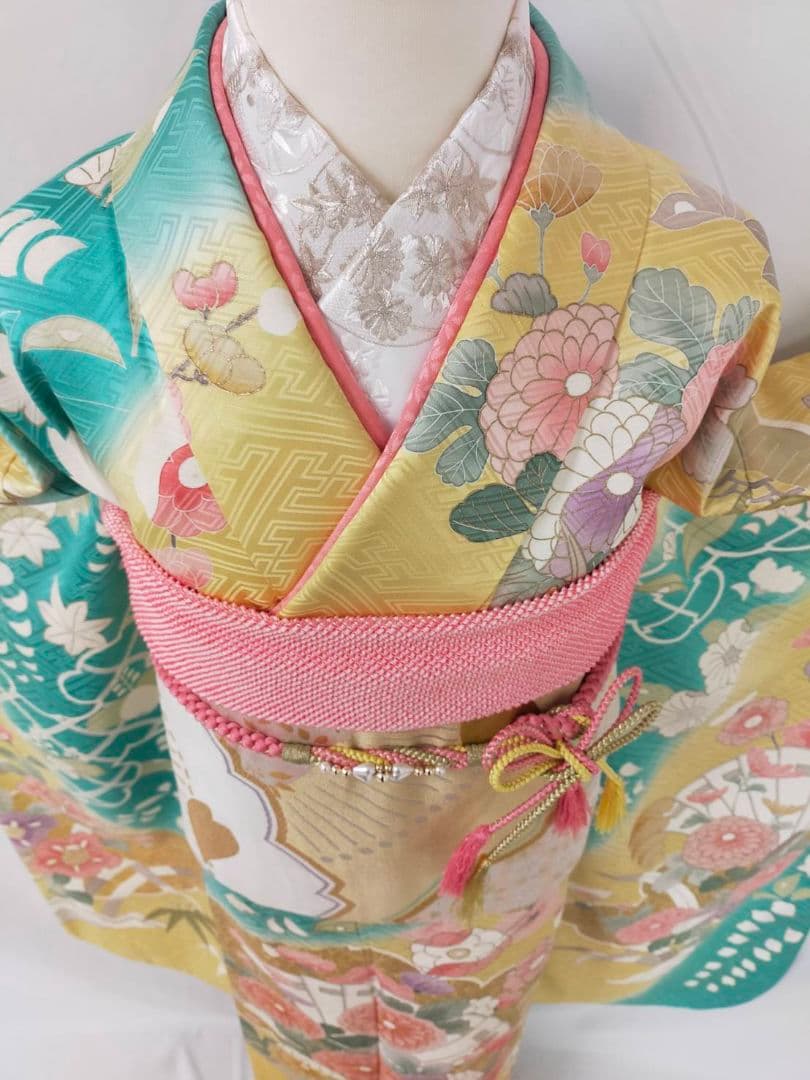 【WA-Modern】★★正絹　京友禅振袖　7点フルセット★★