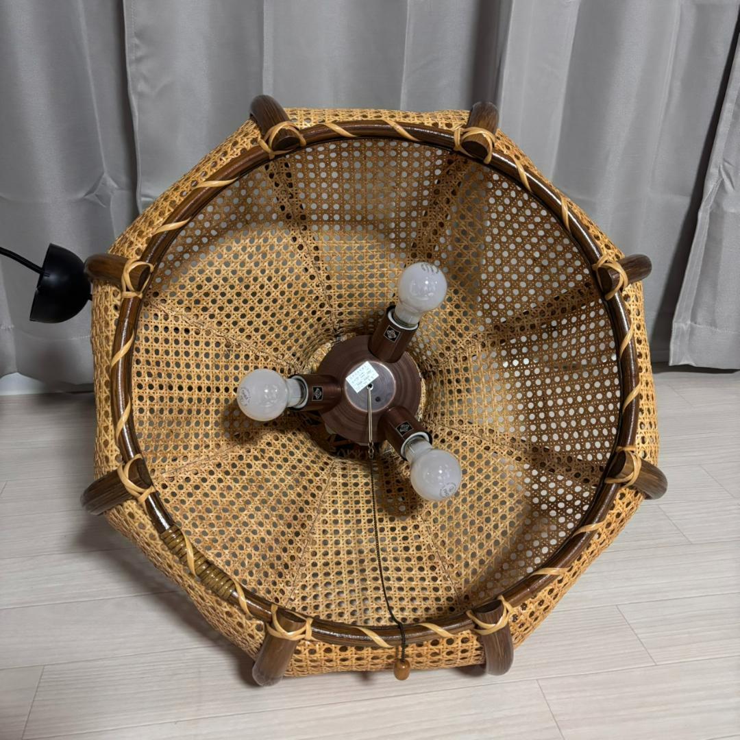 ラタン　照明　吊り下げ　ペンダントライト