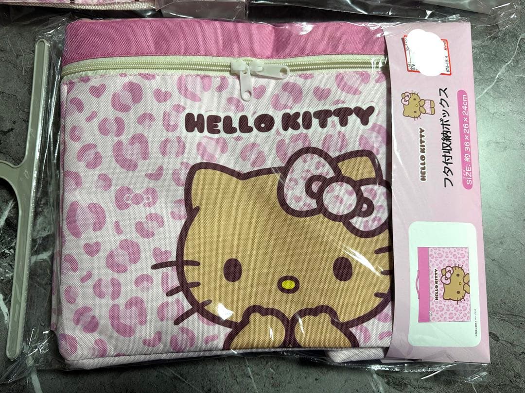 ハローキティ　フタ付収納ボックス　トラベル収納ケースM.S2点