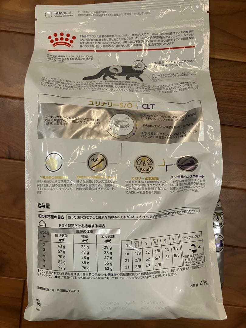 ロイヤルカナン ユリナリー S/O CLT 4kg