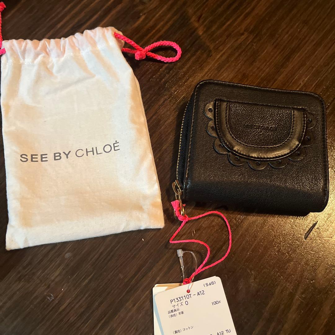 【新品未使用タグ付】シーバイクロエ　折りたたみ　二つ折り財布