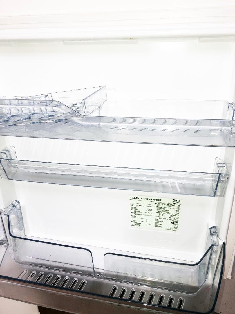 2020年製★AQUA 238L 冷蔵庫【AQR-SV24HBK-W】EOMA