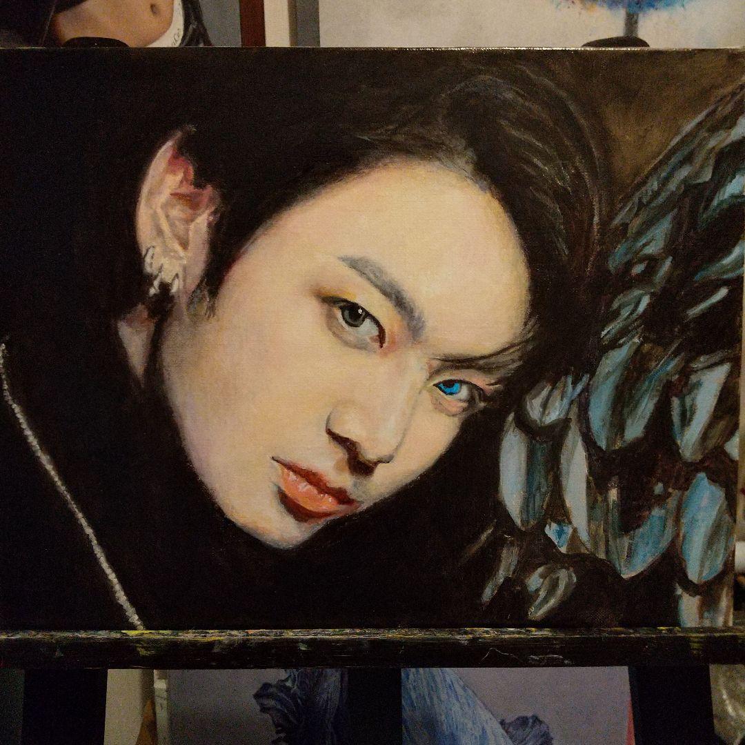 油絵 人物画 6号