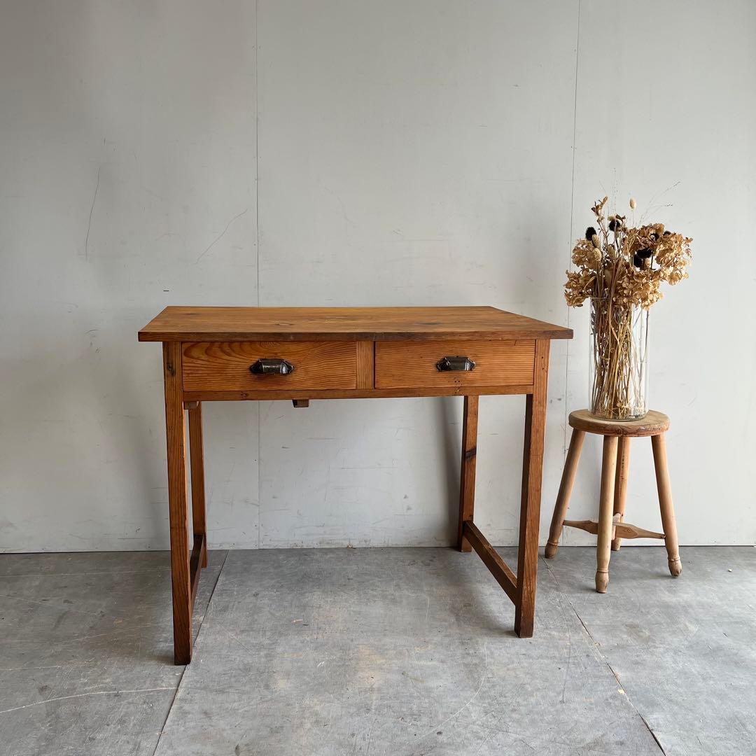 アンティーク 平机 テーブル 無垢材 デスク z485