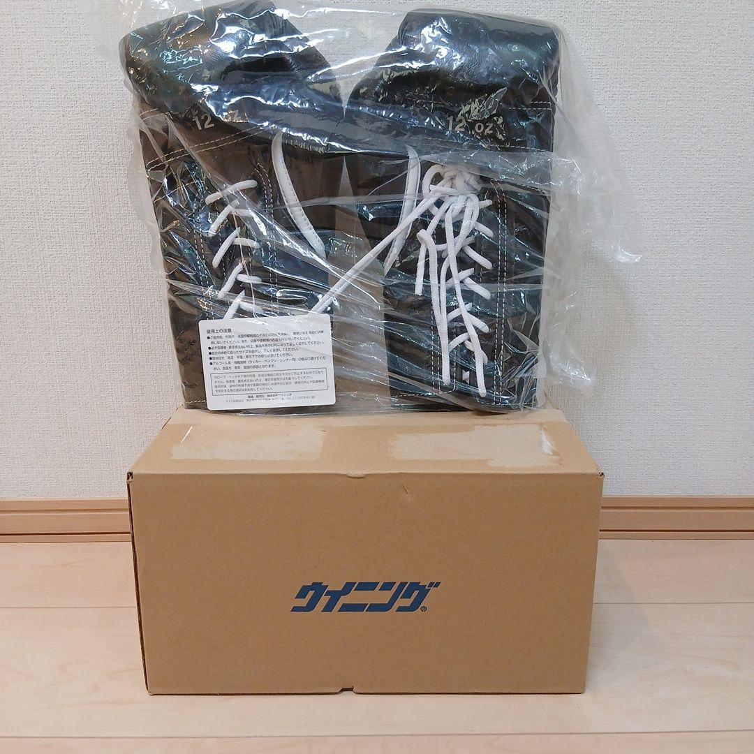 Winning ボクシンググローブ 12oz ブラックひも式