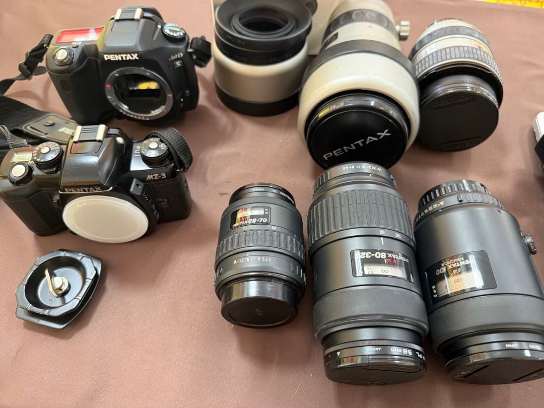 PENTAX FAフィルムカメラ2個 レンズセット5個