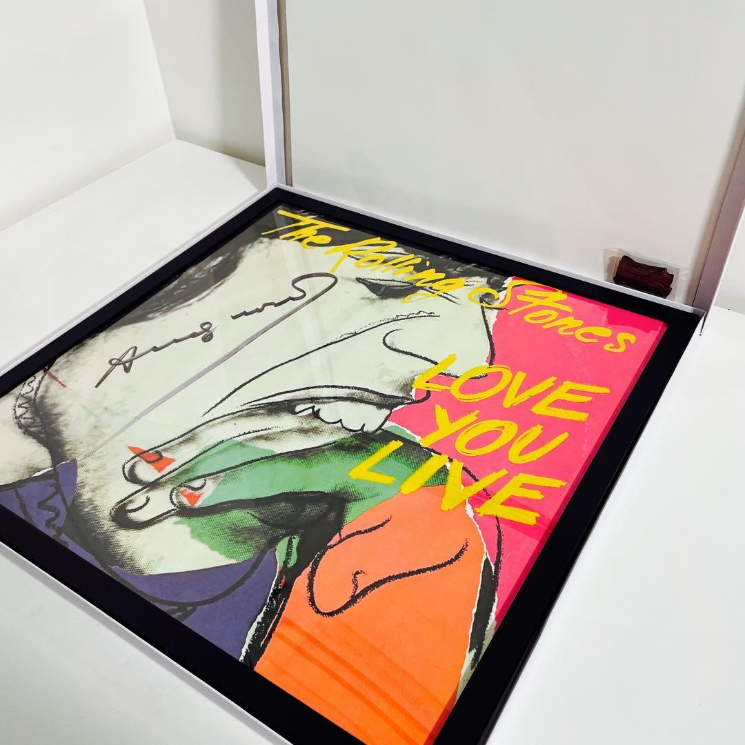 【額付50cm×50cmポスター】アンディ ウォーホル 「ローリングストーンズ」