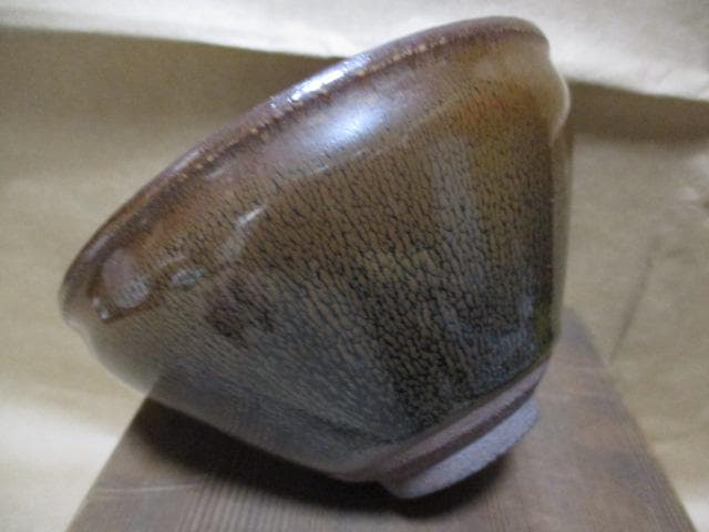 中国　宋代　禾目天目茶碗　古箱付き　R91-3