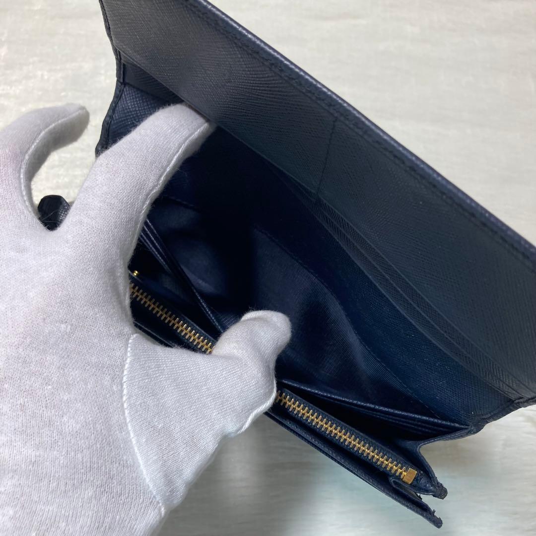 本日限定価格 PRADA プラダ　長財布　紺　パスケース　箱　付属品　二つ折り