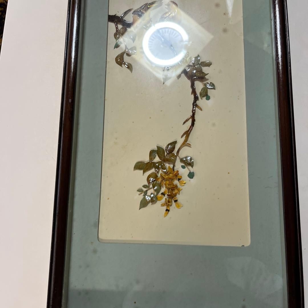 中国珍珠貝画　貝細工芸術品　中国美術