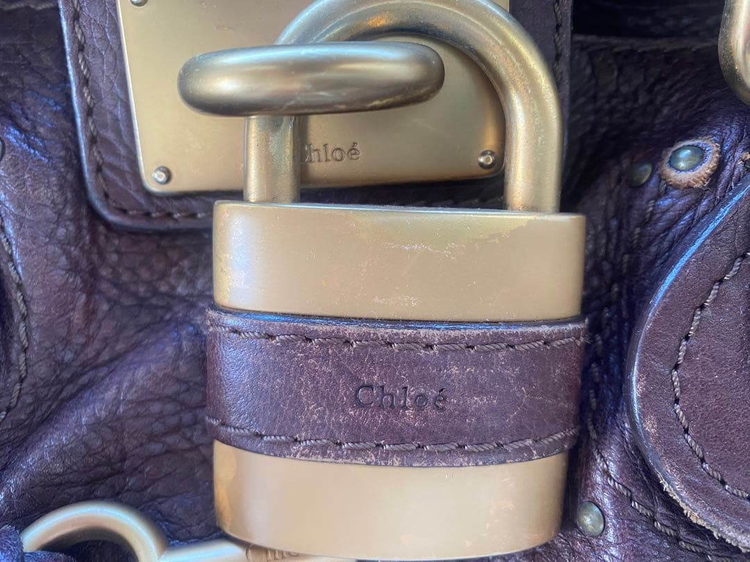 M*中様 Chloé クロエ　パディントン　ブラウンレザー ハンドバッグ