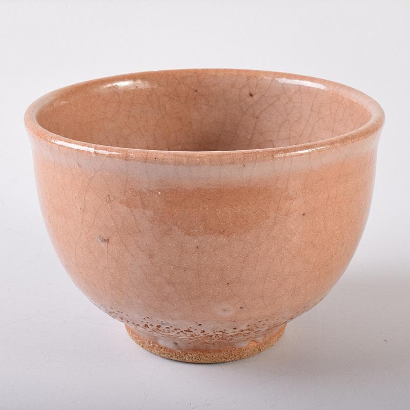 萩焼　草文　茶碗　銘「古今」　仕覆付　堀内宗完(兼中斎)極め箱　M　R7928