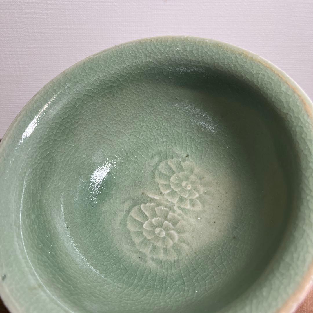 明時代　龍泉窯　青磁高足馬上杯　明