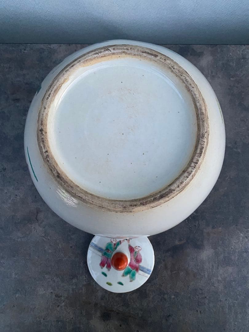 中国　清時代　童子絵　壺　古美術　骨董品