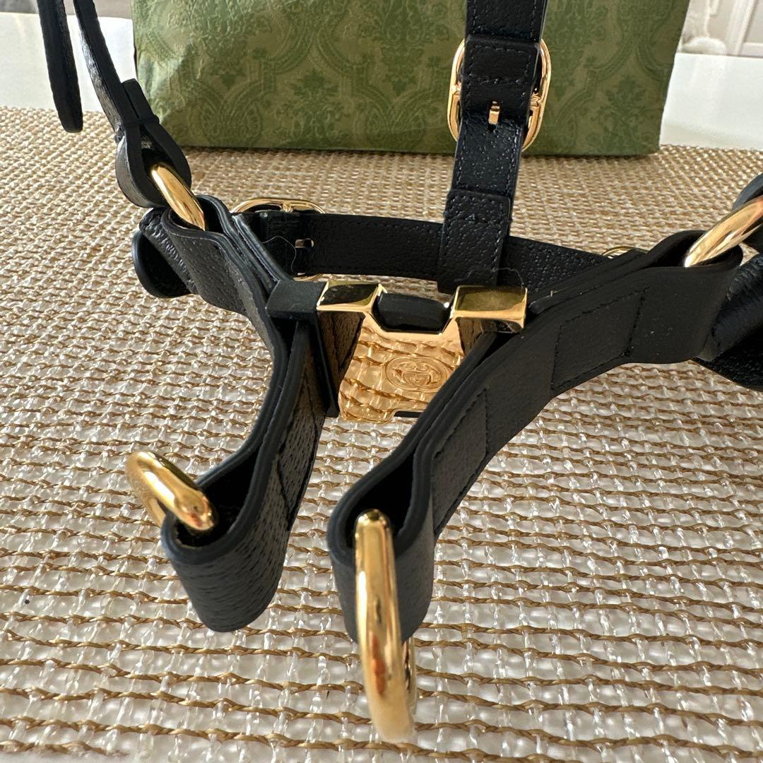 値下げ！【新品】Gucci レザー犬用ハーネス　Sサイズ