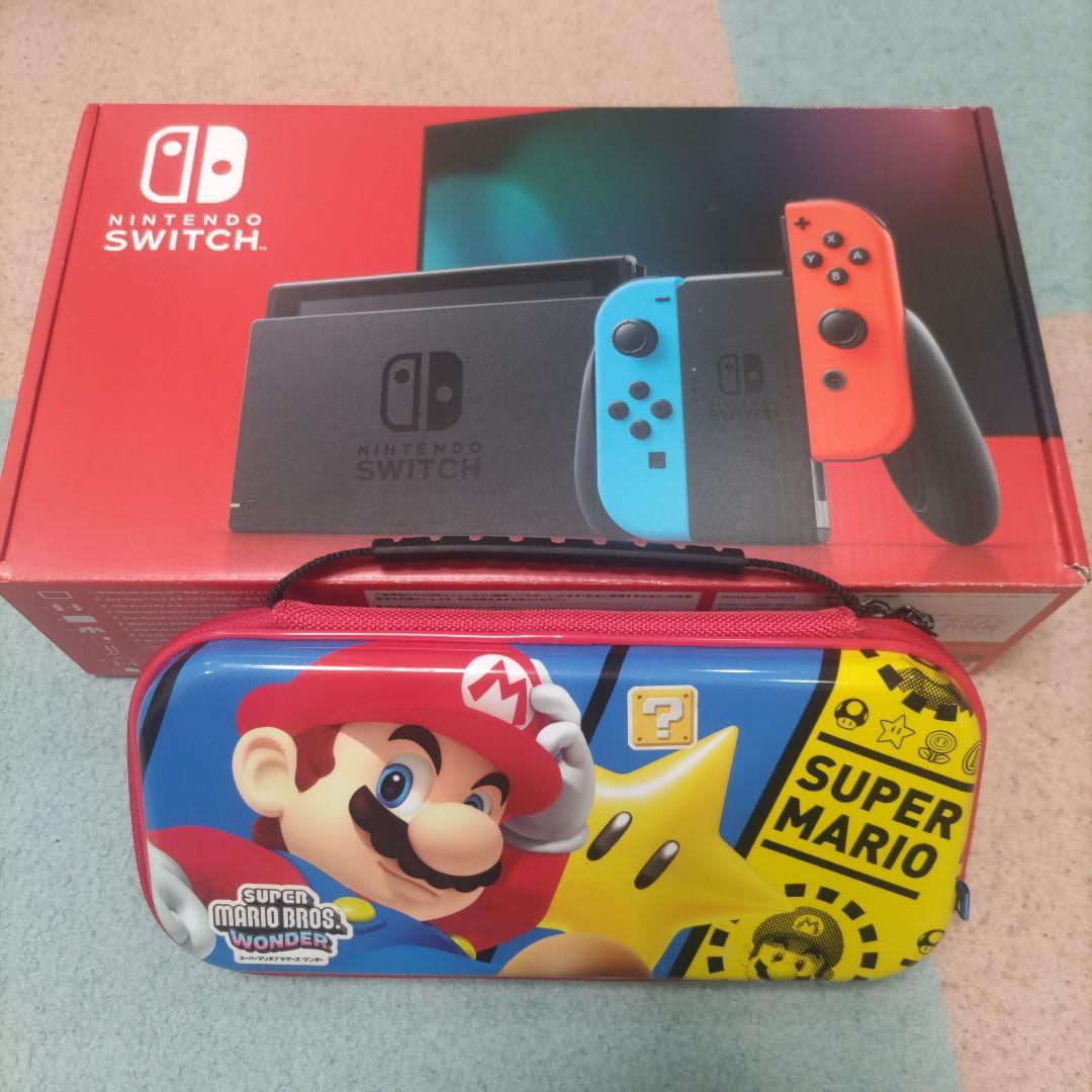 Nintendo Switch ネオンブルー.レッド　マリオケース付属