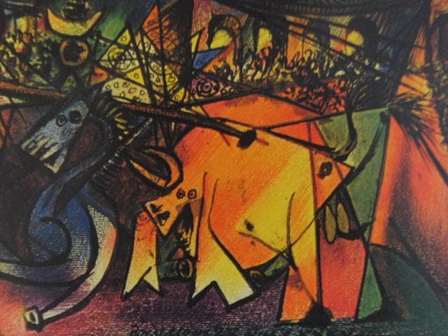 ピカソ(PICASSO)【闘牛】、高級画集画、状態良好、新品高級額装付