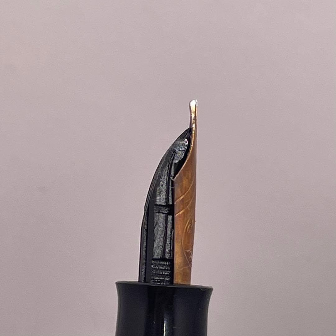 PE699□ペリカン 400nn m&k 緑縞 万年筆 吸入式