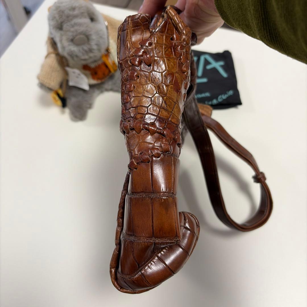 IBIZA　ブラウン　ワニ革　ハンド、ショルダー2wayバッグ　美品！