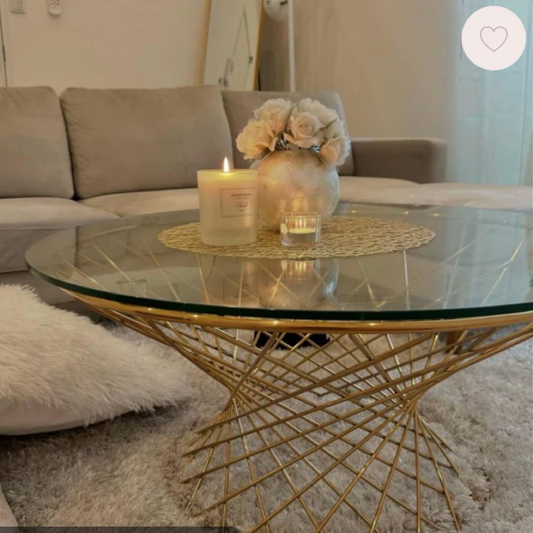 フランフラン　ガラステーブル　マーリア