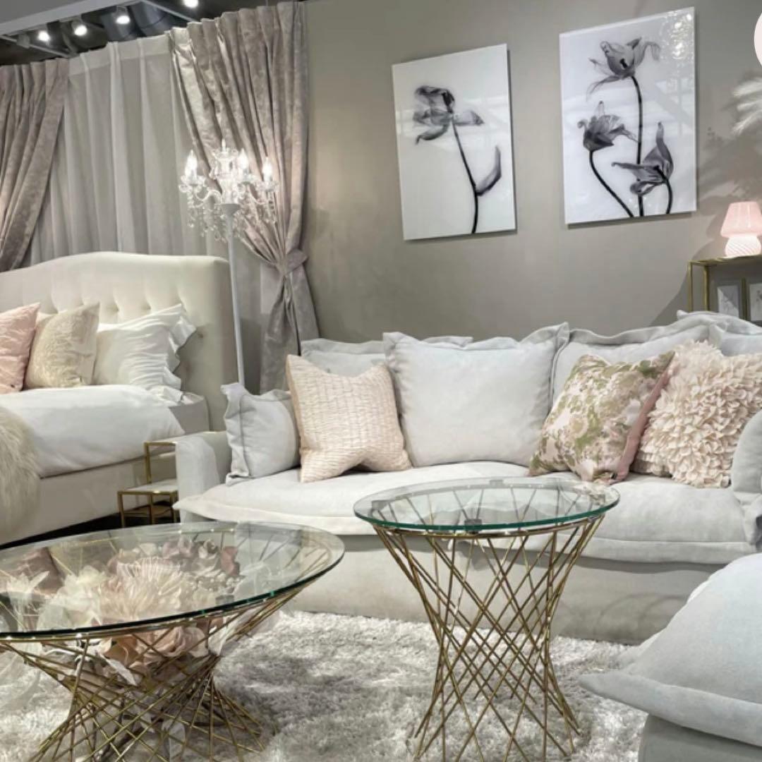 フランフラン　ガラステーブル　マーリア