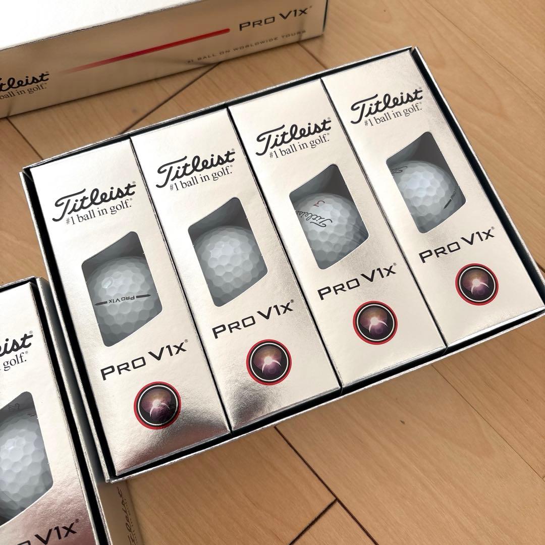 タイトリスト PRO V1x ローナンバー 白 2ダース 箱入