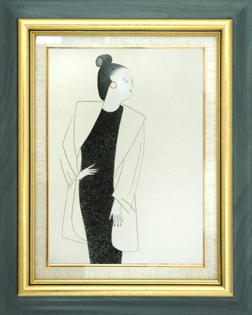 油絵 菅家令子 絵 絵画 インテリア F6-082511 人物 女性像