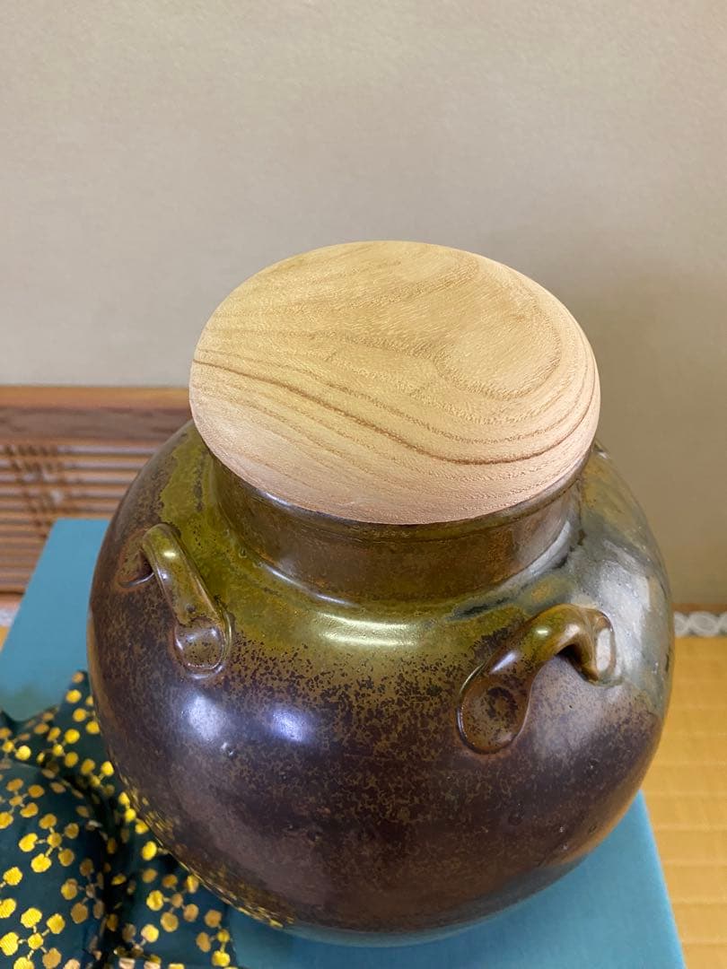 【本日限定】茶道具/市野克作 丹波焼 飾り壺 茶壺 飾網紐 口切茶事 炉開き共箱