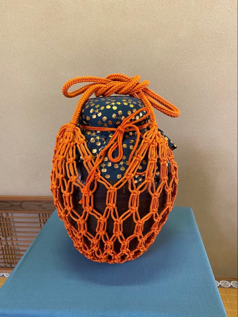 【本日限定】茶道具/市野克作 丹波焼 飾り壺 茶壺 飾網紐 口切茶事 炉開き共箱