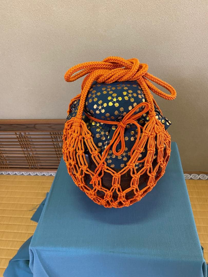 【本日限定】茶道具/市野克作 丹波焼 飾り壺 茶壺 飾網紐 口切茶事 炉開き共箱