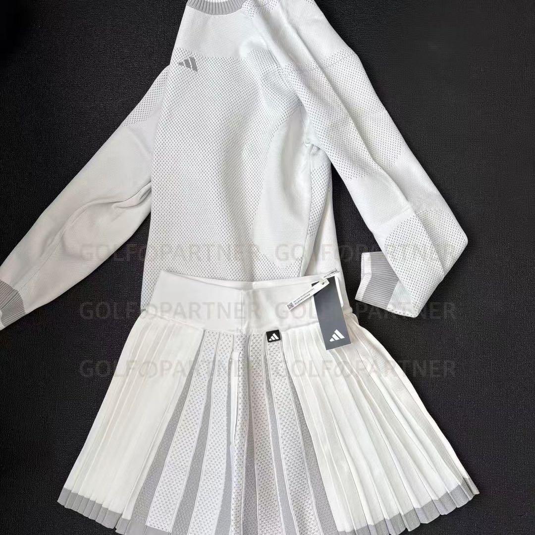 L新品定価41800円/アディダスゴルフ/レディース/セーター&スカート