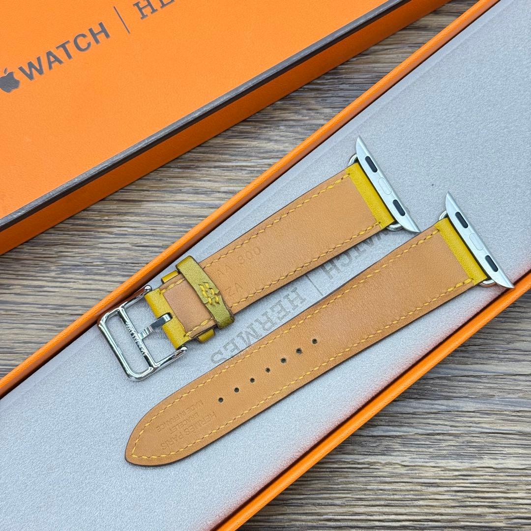 2506 Apple Watch エルメス　イエロー　ジョーヌ　黄色　レザー