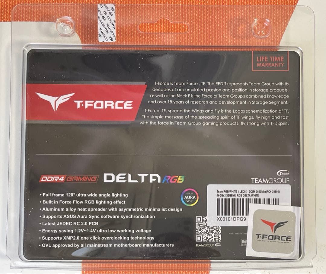 秋*男様 Team T-FORCE RGB DDR42x16GB 3600MHz